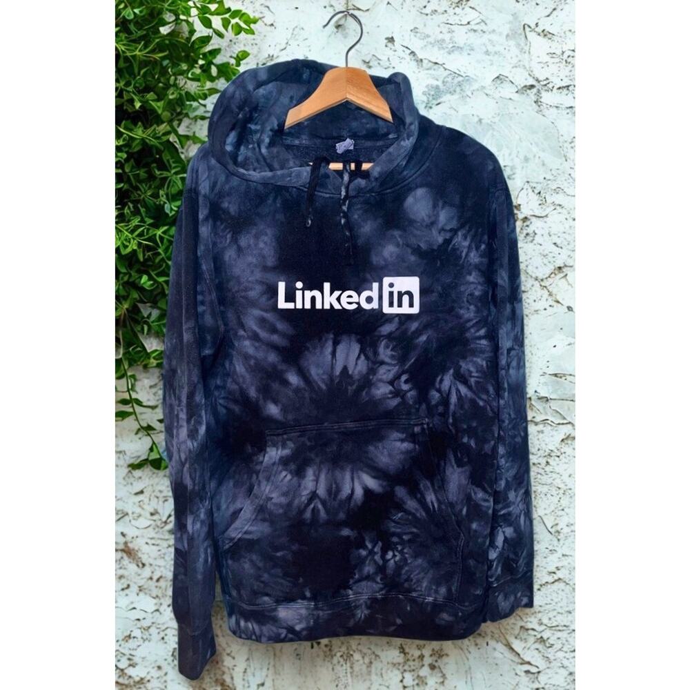 LinkedIn Employee Exclusive Tie-Dye Hoodie Independent Trading Co Sz. M - Picture 5 of 7
